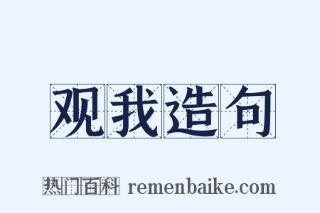 观我造句是什么意思的图片
